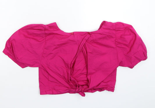 Primark Womens Purple Cropped T-Shirt Size 12