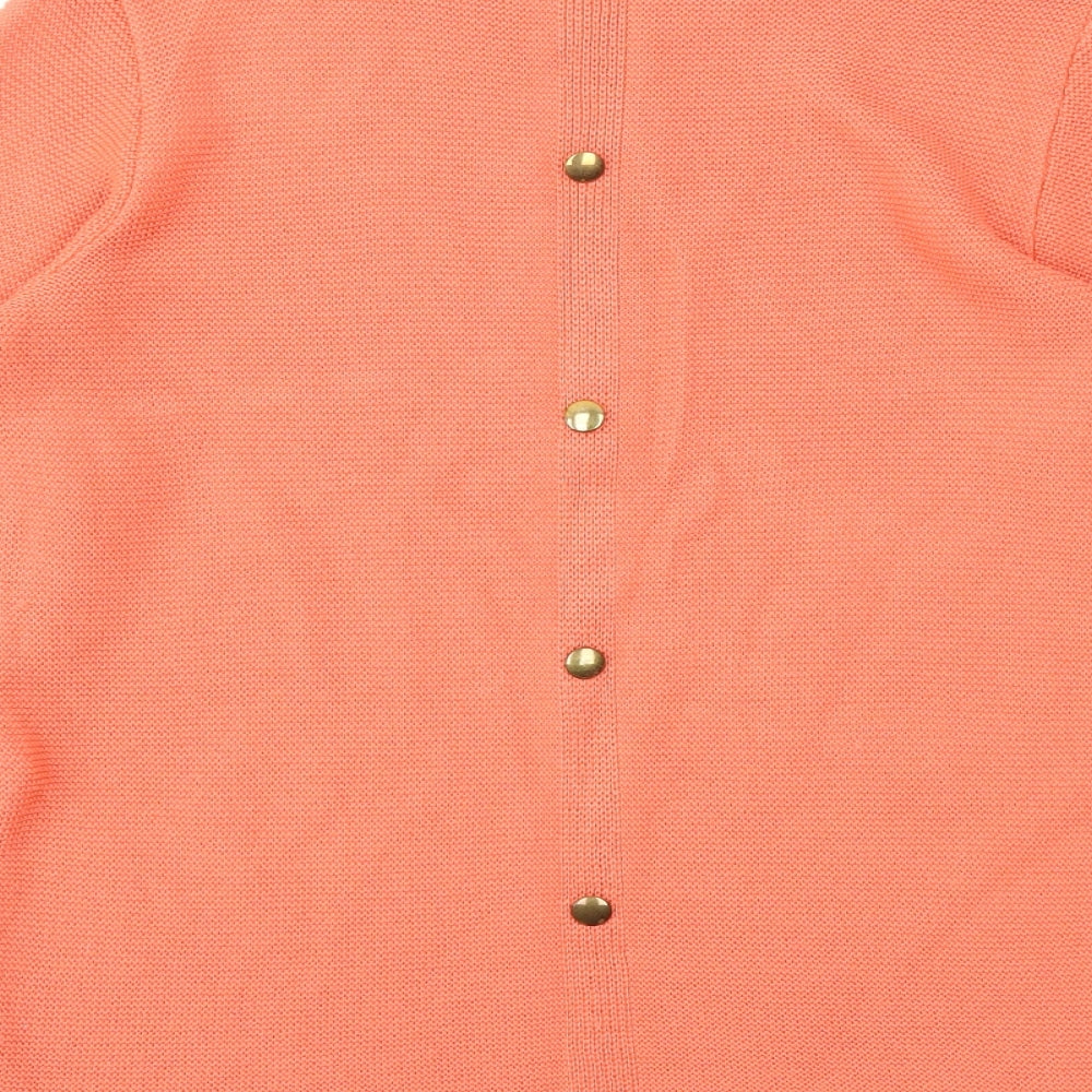 Womens UK Size 10 Afibel Orange Pullover Jumper