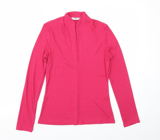 Womens UK Size M Mango Pink Basic Blouse