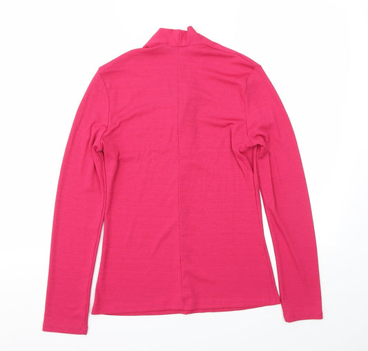 Womens UK Size M Mango Pink Basic Blouse