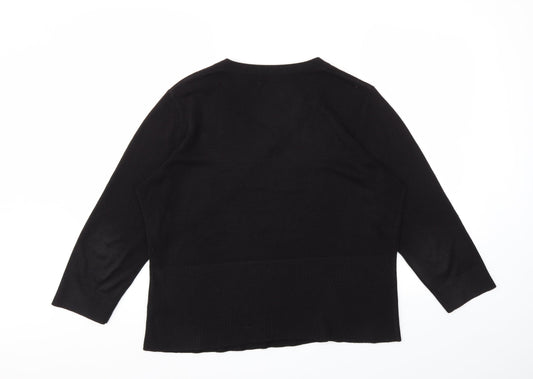 Womens UK Size L Debbie Morgan Black Pullover Jumper