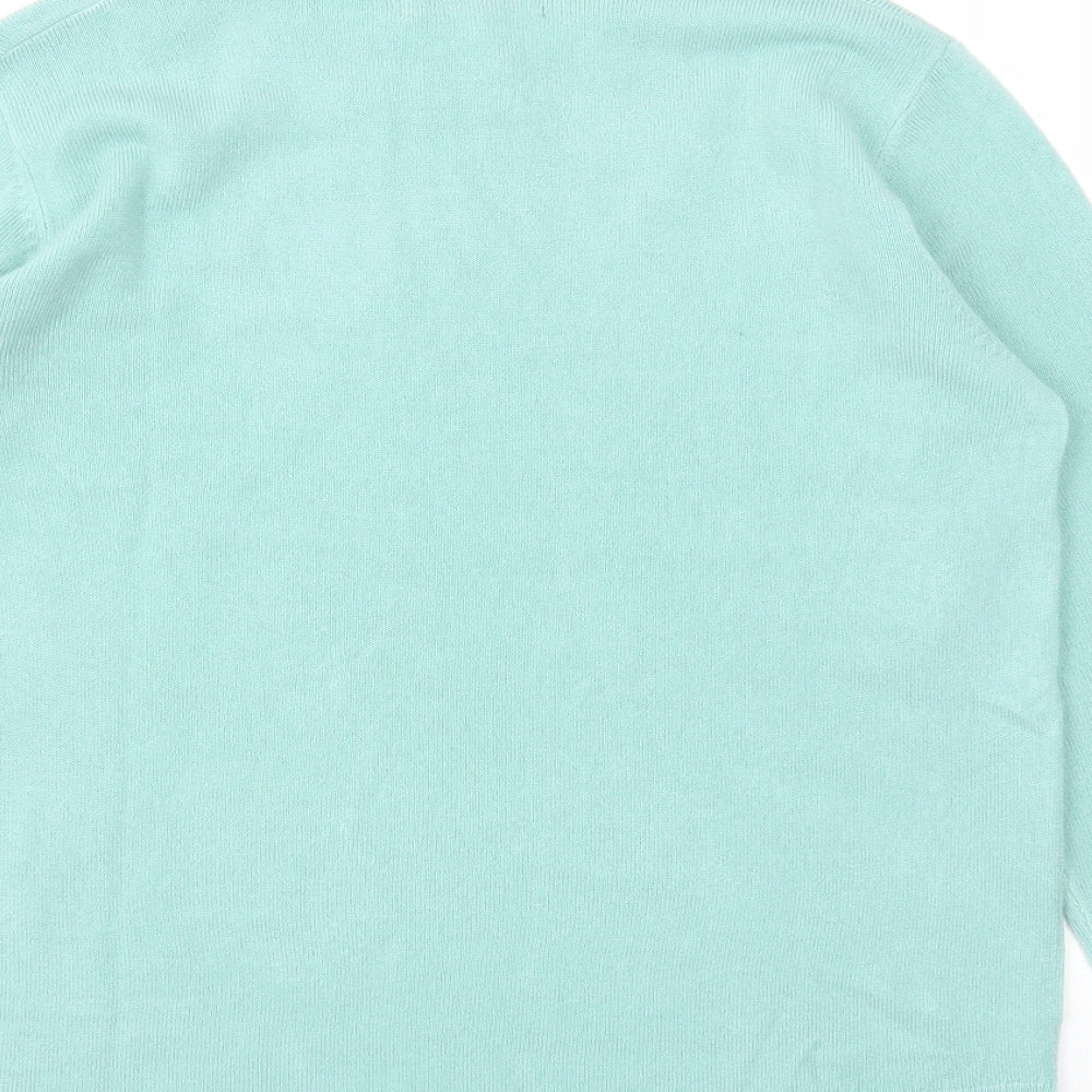 Womens UK Size 12 M&S Blue Pullover Jumper