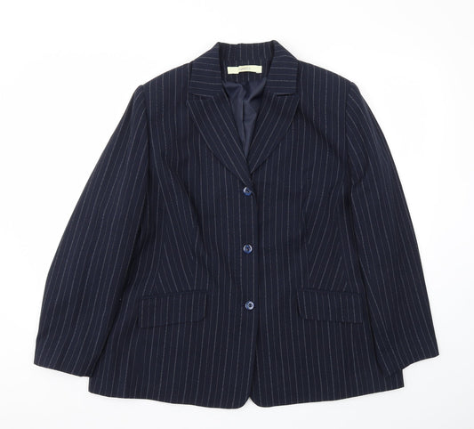 Womens UK Size 20 Classics Regular Blue Blazer