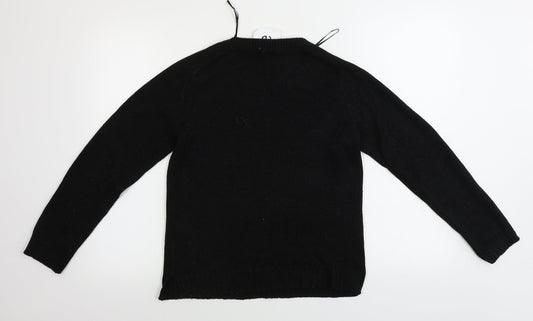 Sybilla Womens Black Pullover Jumper Size M