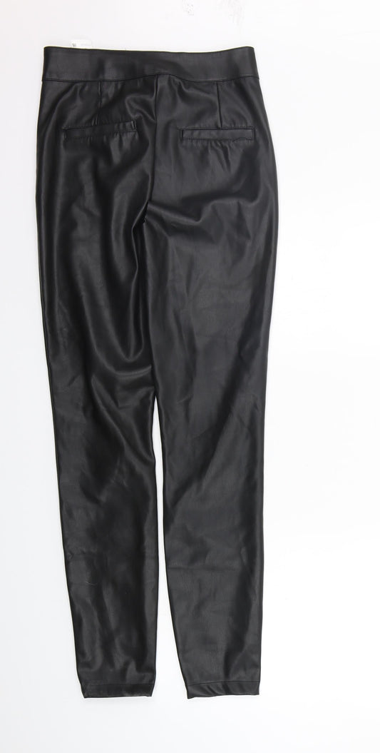 Reversed Womens Black Jegging Trousers Size 8 L31 in