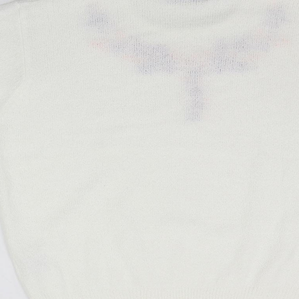 EWM Womens White Pullover Jumper Size M