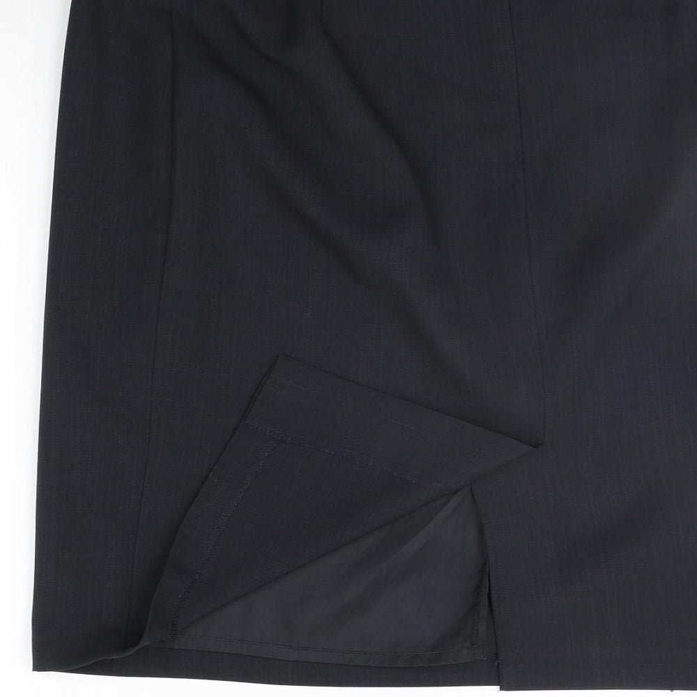 Brand and care label for Papaya women’s grey a-line skirt, size UK 12