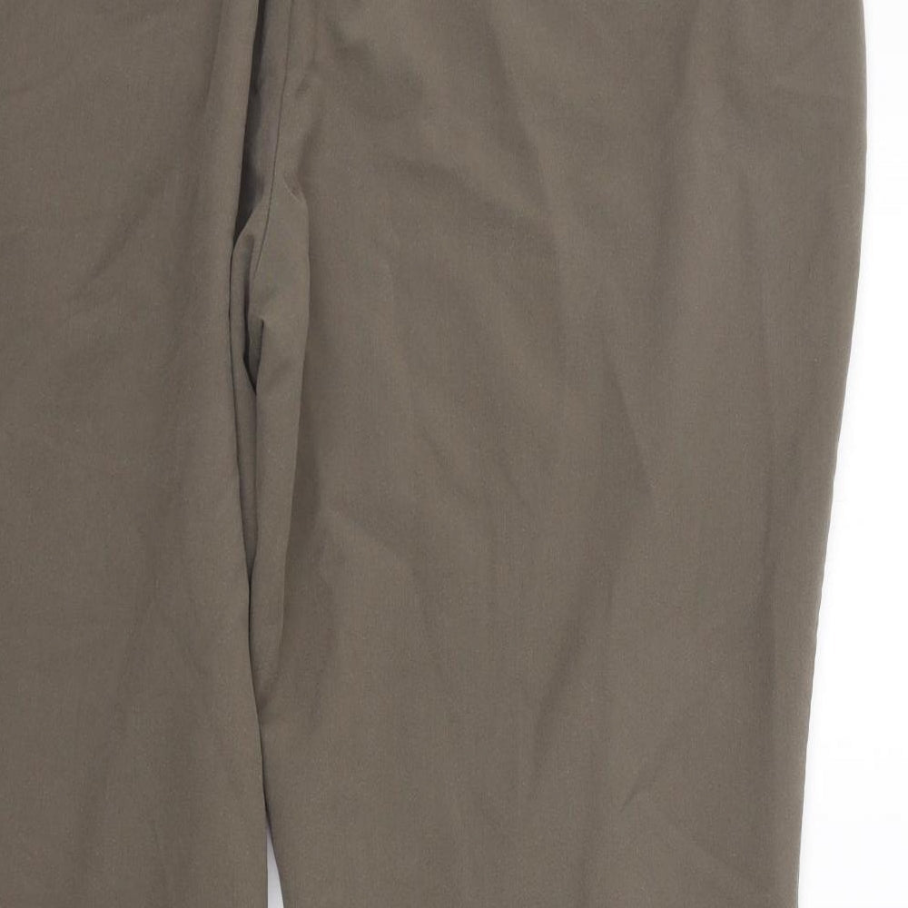 Bonmarché Womens Brown Trousers Size 20 L23 in - Elastic Waist Band