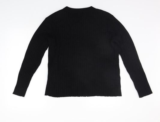 VERO MODA Mens Black Pullover Jumper Size L