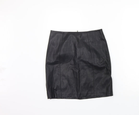 New Look Womens Black A-Line Skirt Size 8