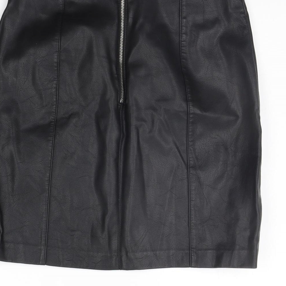 New Look Womens Black A-Line Skirt Size 8