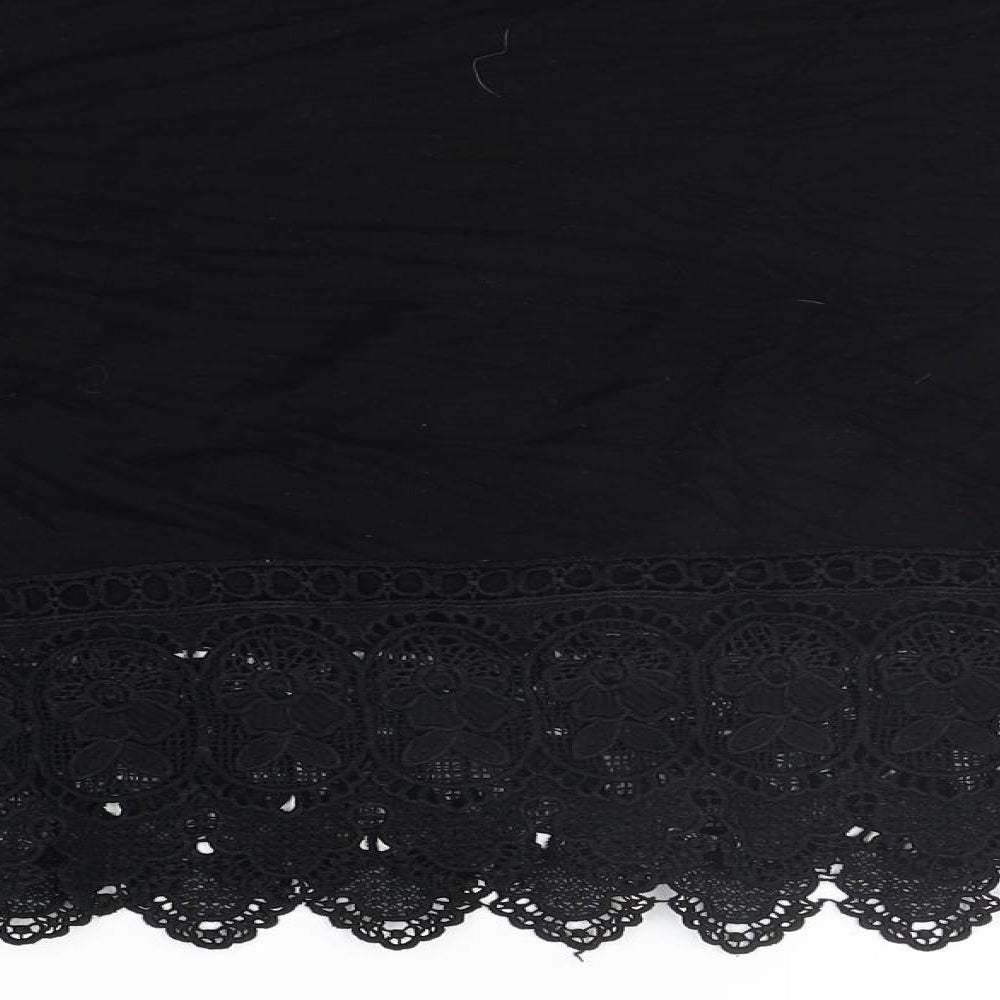 Boohoo Womens Black Basic T-Shirt Size 10