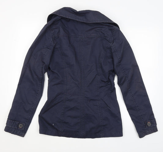 Womens UK Size 8 H&M Blue Overcoat