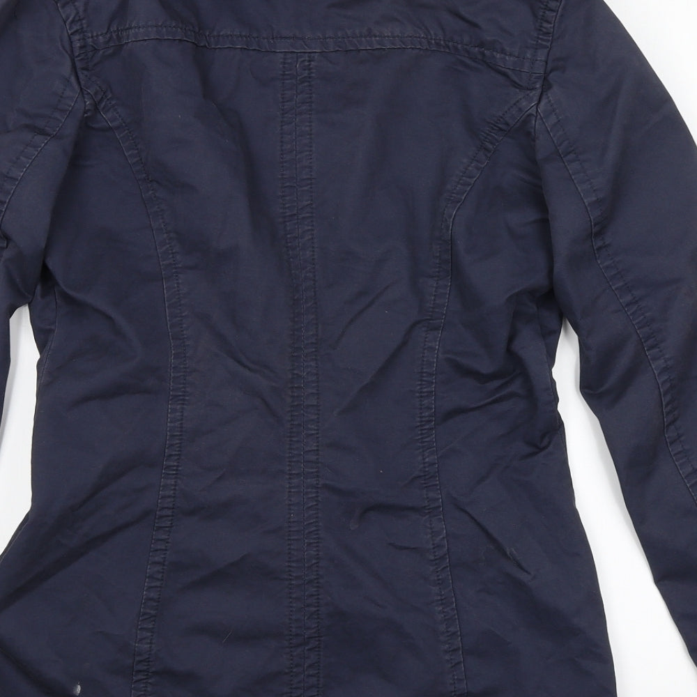 Womens UK Size 8 H&M Blue Overcoat