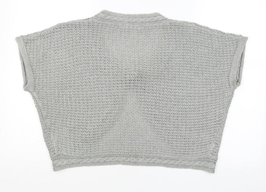 M&S Womens Grey Cardigan Jumper Size 18