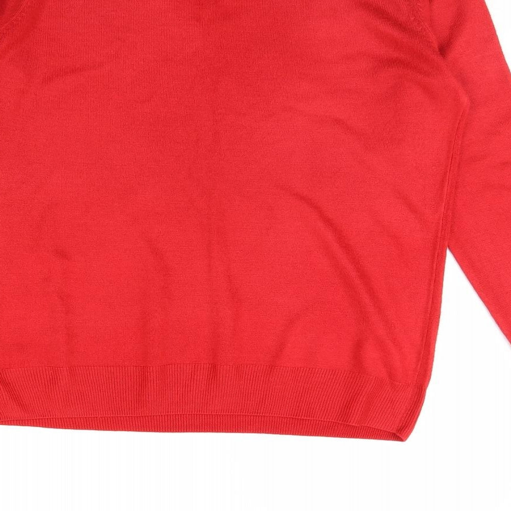 love knitwear Womens Red Pullover Jumper Size 14