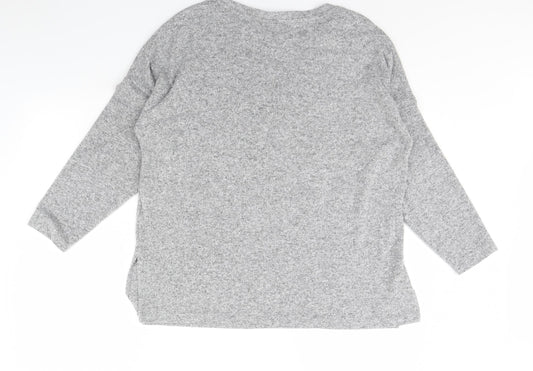 F&F Womens Grey Pullover Jumper Size 16