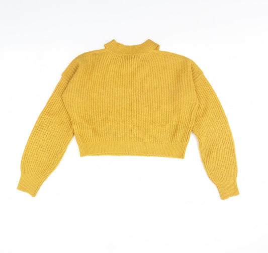 New Look Girls Yellow Pullover Jumper Size 14 Years
