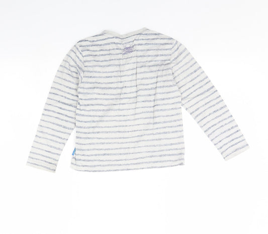 Emma Bunton Girls Grey Striped Basic Blouse Size 6 Years