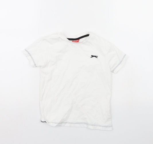 Slazenger Boys White Basic T-Shirt Size 5 Years