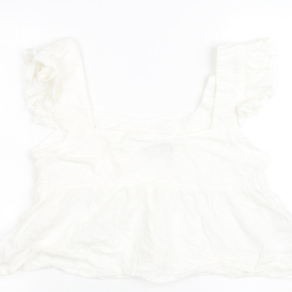 SheIn Womens White Cropped Tank Size S