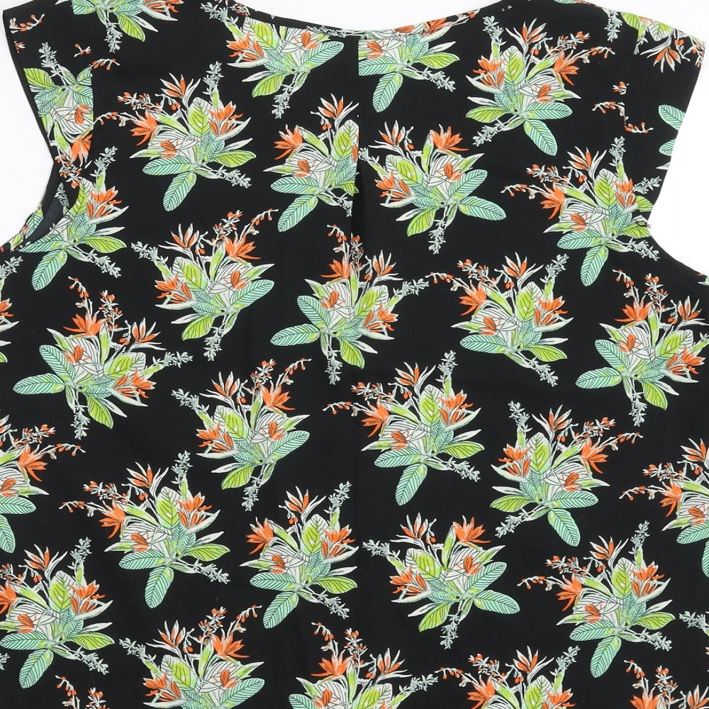 Womens UK Size 14 Peacocks Black Basic Tank