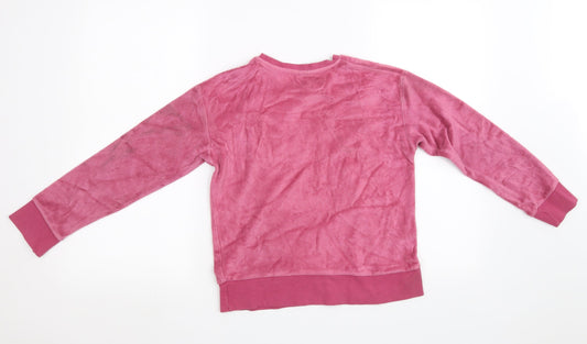 George Girls Pink Fleece Pyjama Top Size 9-10 Years