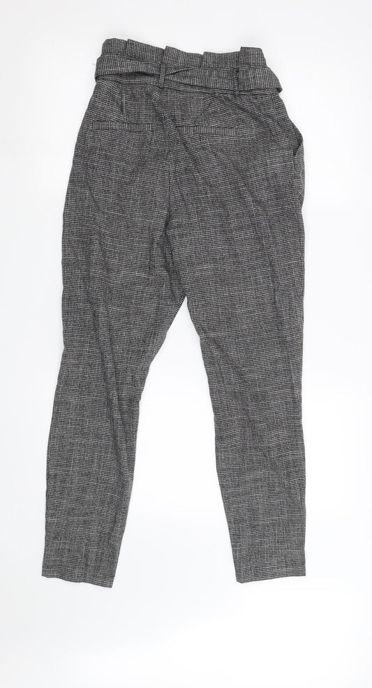 VERO MODA Womens Black Check Trousers Size XS L28 in