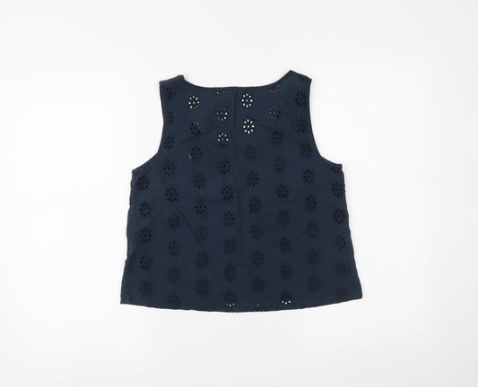 Womens UK Size 8 Jack Wills Blue Cropped Tank