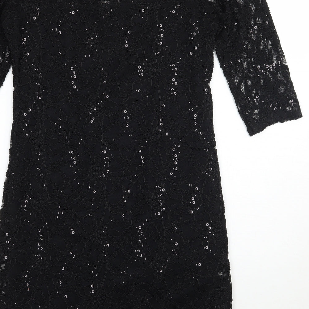 Peacocks Womens Black A-Line Size 10