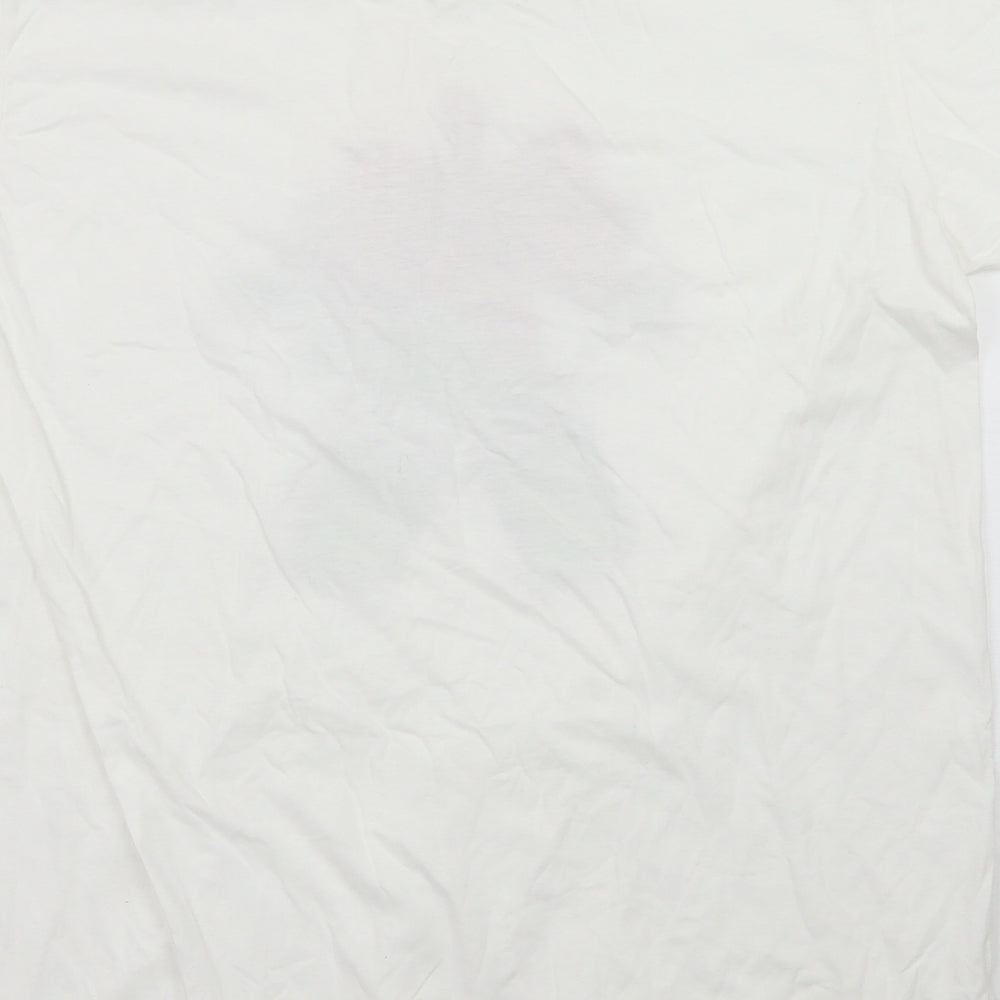 Womens UK Size L Boohoo White Basic T-Shirt