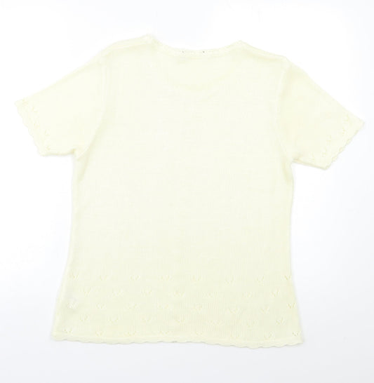 Womens UK Size 12 Preworn Ivory Pullover Jumper