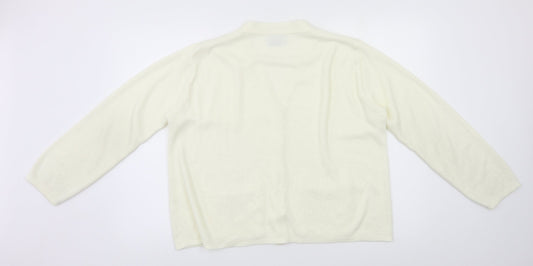 In Stitches Womens Ivory Cardigan Jumper Size L