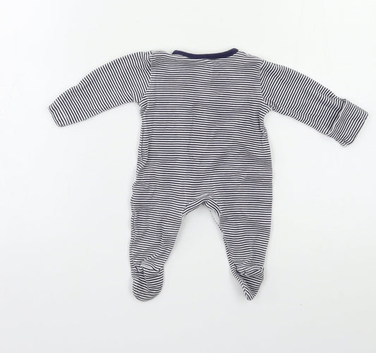 George Baby Blue Striped Babygrow One-Piece Size 0-3 Months