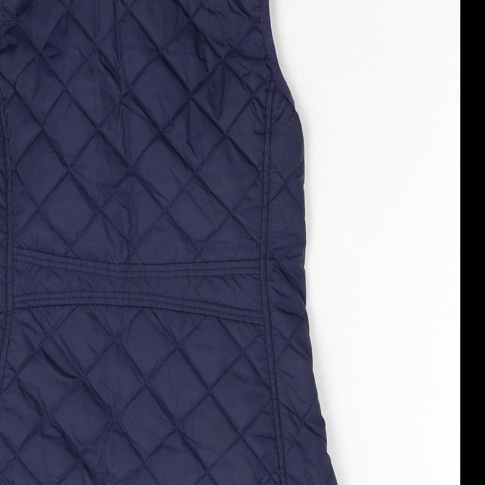 Allegra K Womens Blue Gilet Waistcoat Size S
