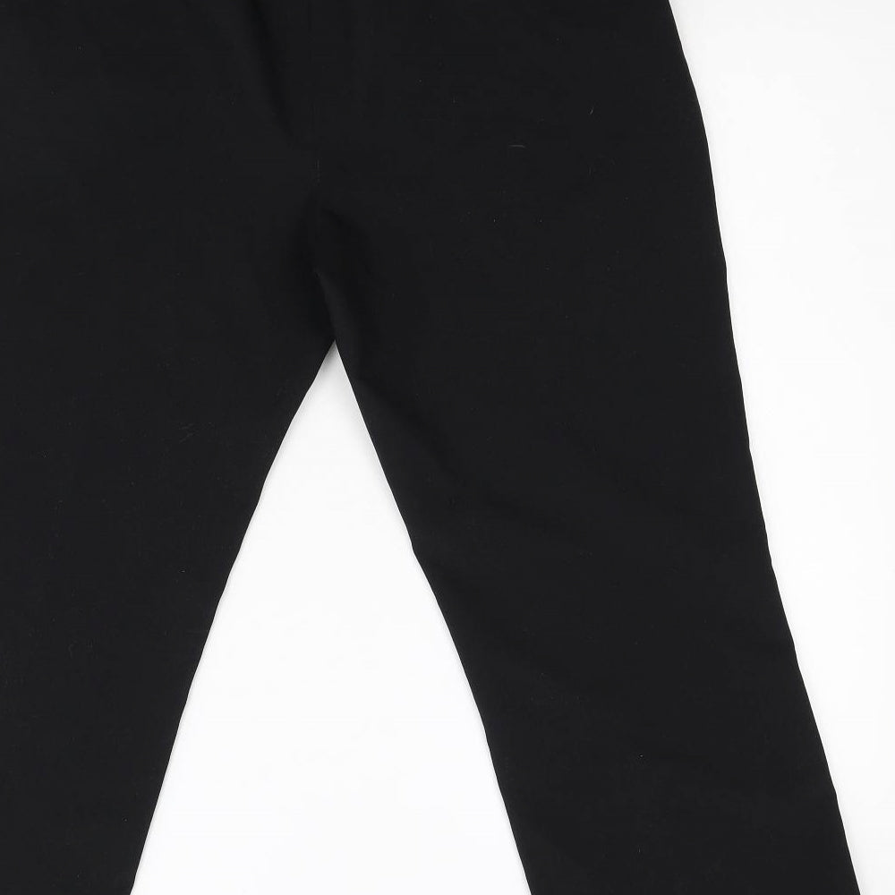 Nutmeg Womens Black Trousers Size 14 L26 in