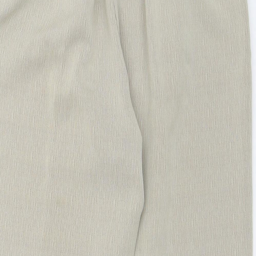 Womens UK Size 14 C&A Regular Fit Capri Beige Trousers