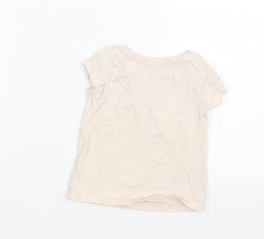 Nutmeg Baby Pink Basic T-Shirt Size 12-18 Months - Unicorn
