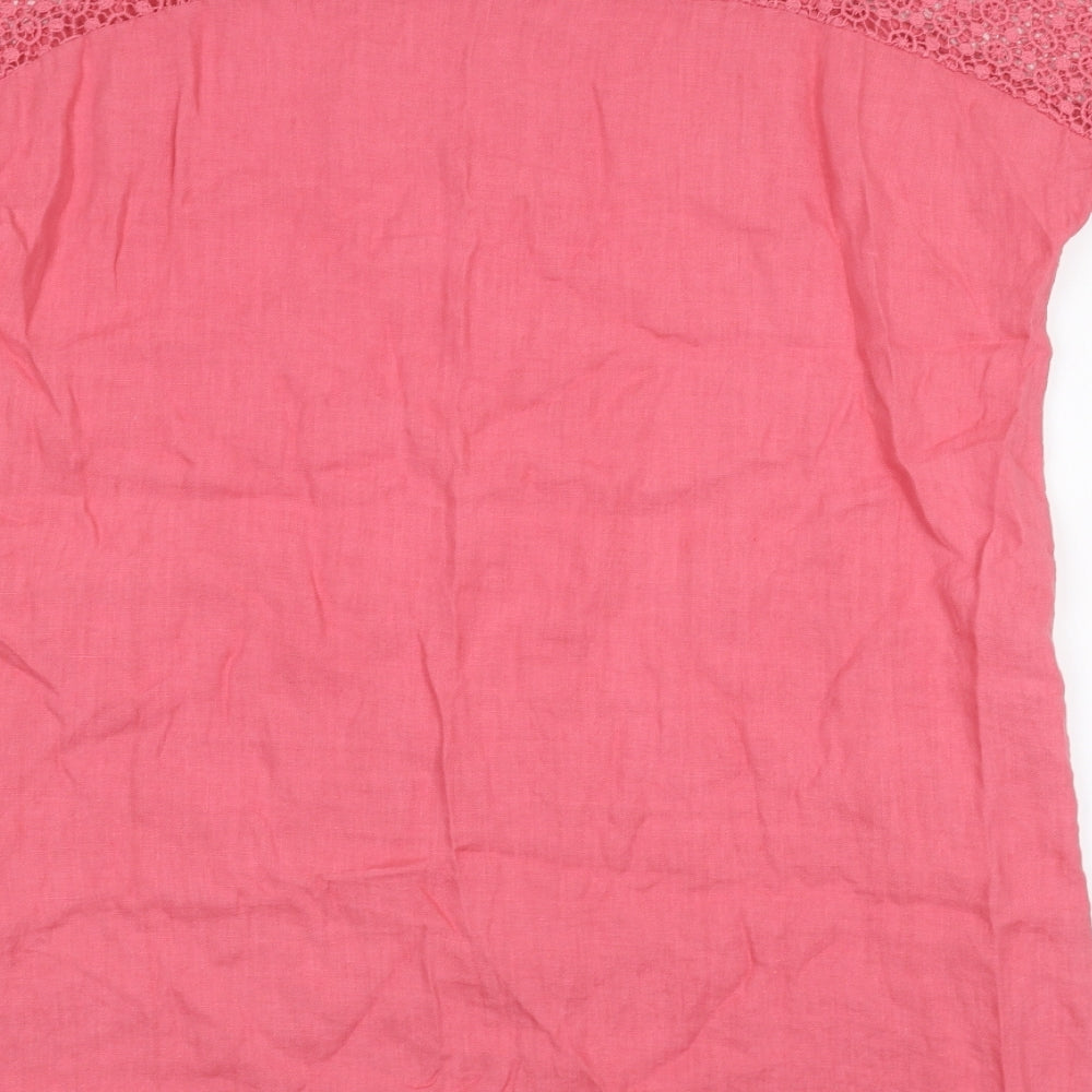 Womens UK Size L Bella moda Pink Basic T-Shirt
