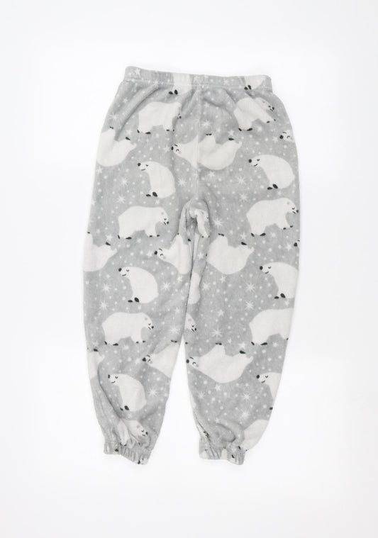 just like you Girls Grey Sweatpants Trousers Size 8-9 Years - polar bear