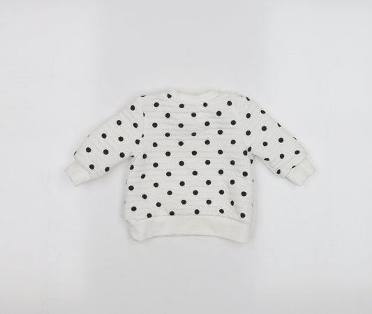 Primark Baby White Polka Dot Pullover Jumper Size 3-6 Months