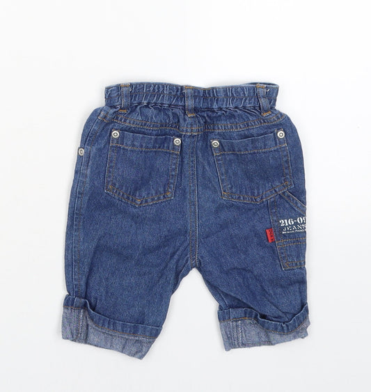 Twinning Boys Black Cargo Jeans Size 3-6 Months