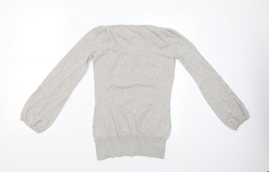 Womens UK Size S Miso Grey Pullover Jumper