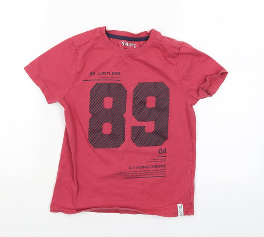 Nutmeg Boys Red Basic T-Shirt Size 7-8 Years