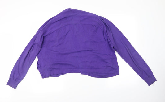 Limited Collection Womens Purple Cardigan Jumper Size L