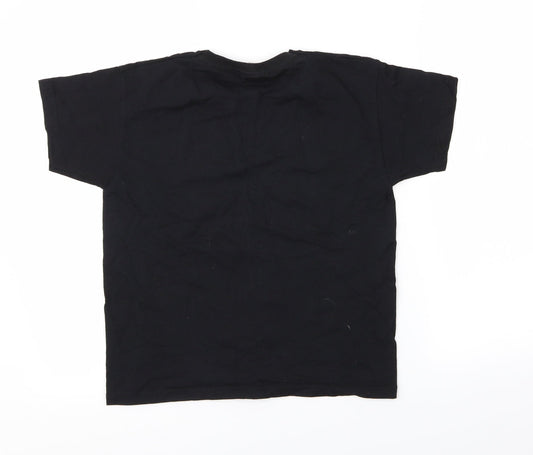 Preworn Girls Black Basic T-Shirt Size 7-8 Years - Pop UK
