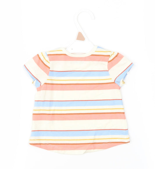 Nutmeg Baby Multicoloured Striped Basic T-Shirt Size 0-3 Months