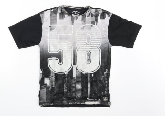 F&F Boys Black Basic T-Shirt Size 8-9 Years