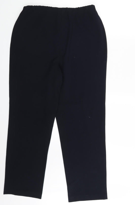 Womens UK Size 14 Isle Regular Fit Dress Pants Blue Trousers