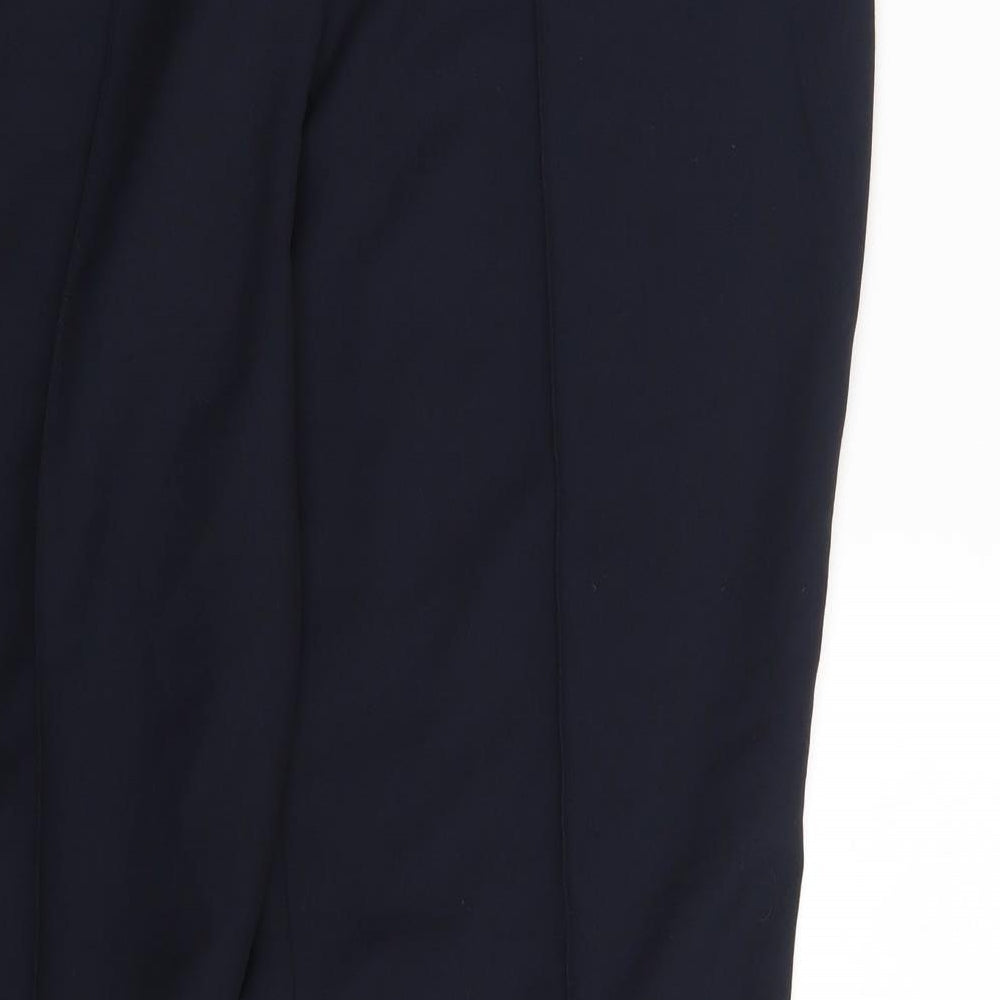 Womens UK Size 16 Straight LeG Regular Fit Dress Pants Blue Trousers